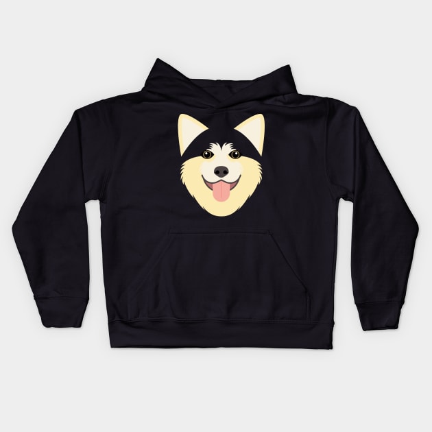 Shiba Inu dog face Kids Hoodie by ShirtBricks